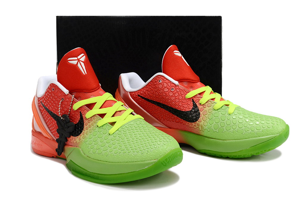 Nike Kobe 6 Red Green Grinch